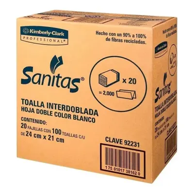 Sanitas Kimberly Clark Toalla Para Manos Interdoblada Caja…: foto de la publicación