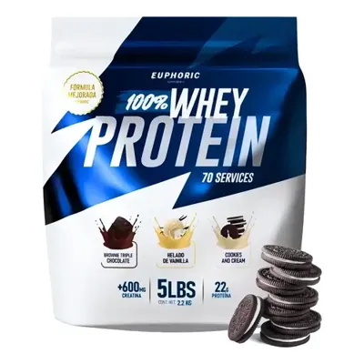 Proteína Euphoric en polvo sabor Cookies and cream x 2.27kg: foto de la publicación