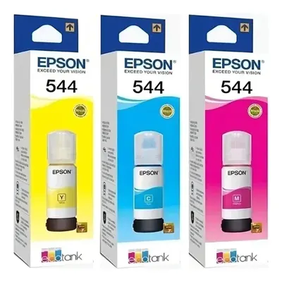 Kit 3 Tintas Epson T544 L3110 L1110 L3150 L5190 Colores: foto de la publicación