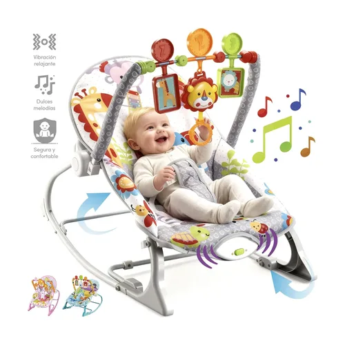 Silla vibradora mecedora para bebé, con música